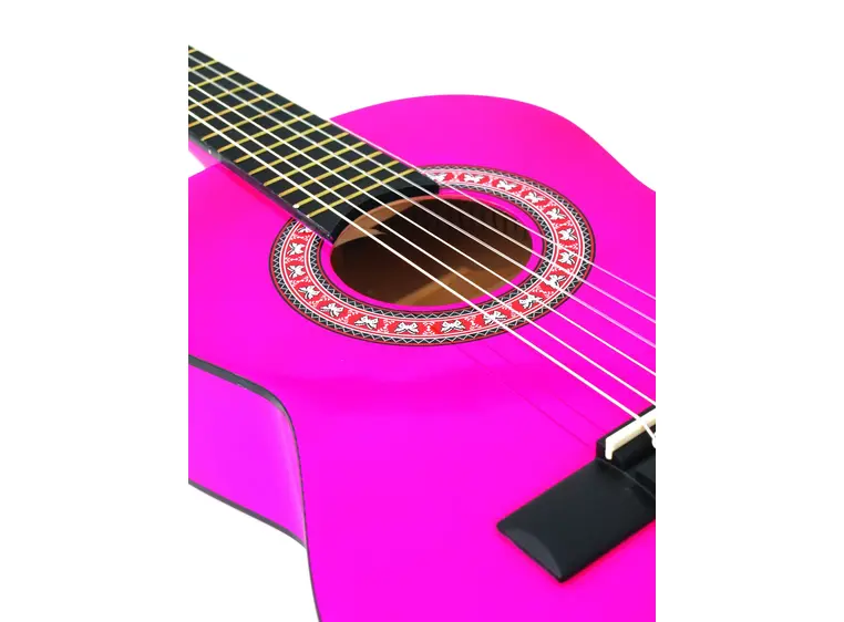DIMAVERY AC-303 Classic Guitar 1/2, pink 